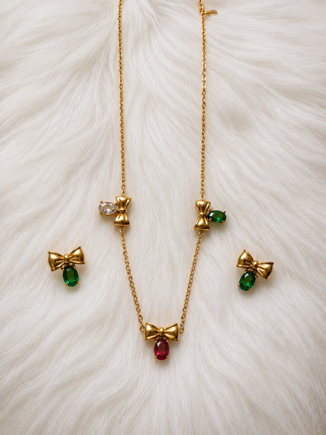 Emerald Bow Set