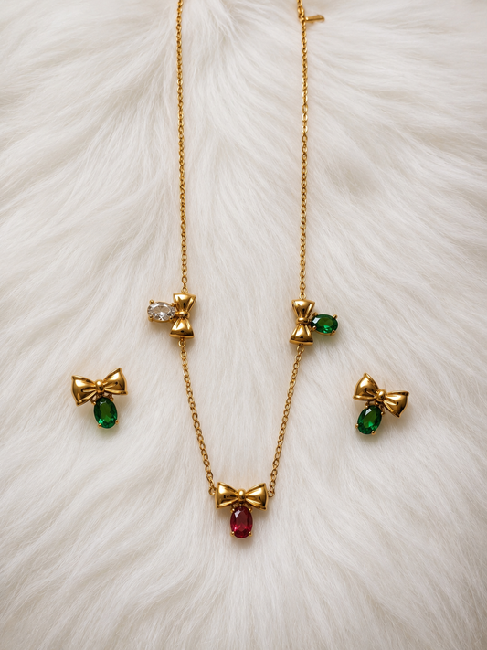 Emerald Bow Set