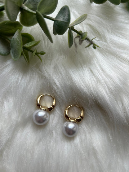 Mother of Pearl Hoops